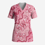Australia Indigenous Mother's Day Scrub Top Breast Cancer Survivor - Aussie Hoodie