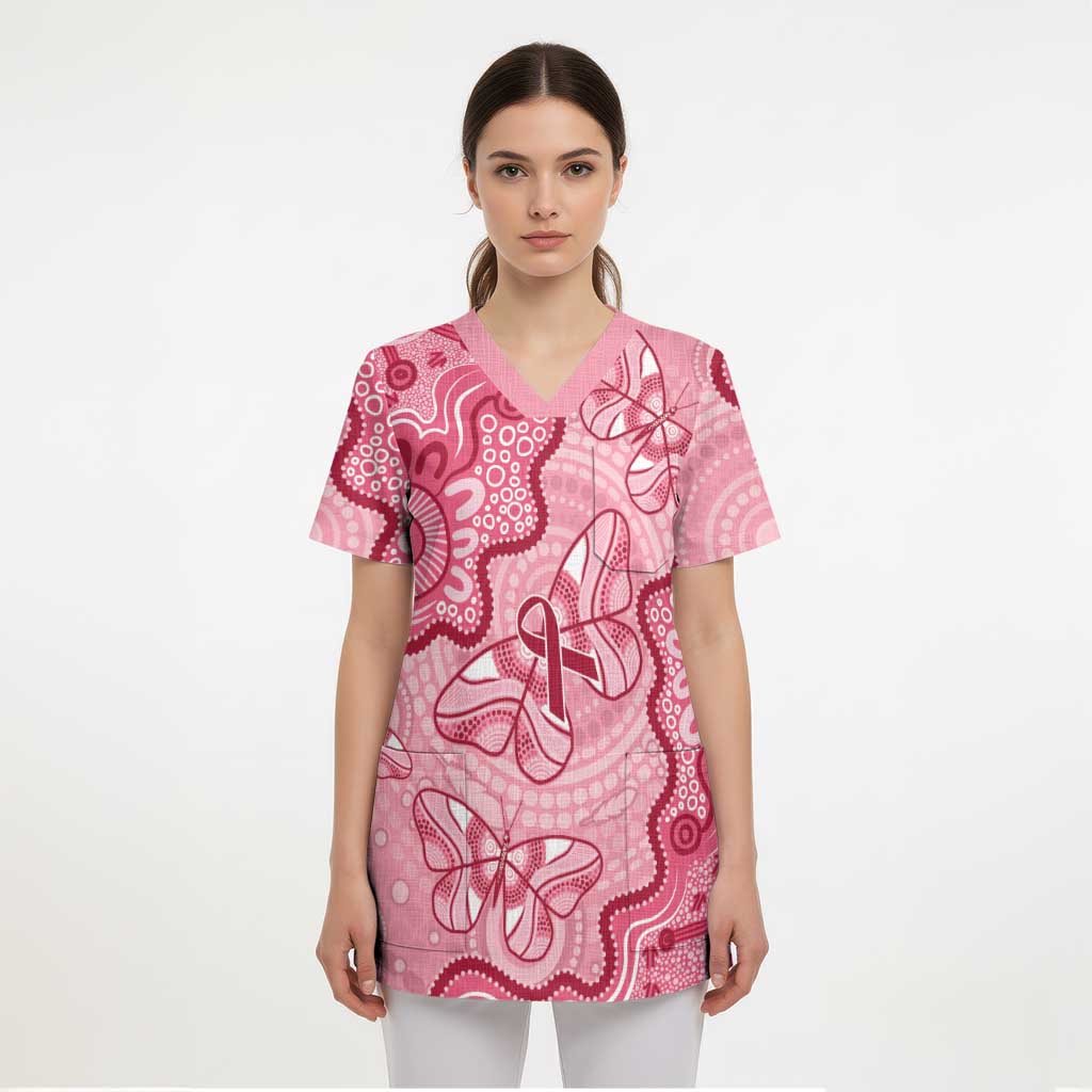 Australia Indigenous Mother's Day Scrub Top Breast Cancer Survivor - Aussie Hoodie
