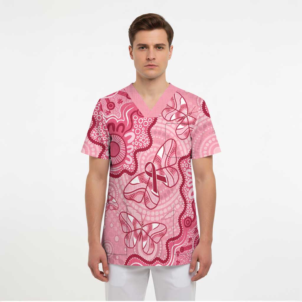 Australia Indigenous Mother's Day Scrub Top Breast Cancer Survivor - Aussie Hoodie
