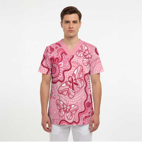 Australia Indigenous Mother's Day Scrub Top Breast Cancer Survivor - Aussie Hoodie