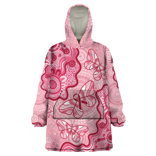 Australia Indigenous Mother's Day Wearable Blanket Hoodie Breast Cancer Survivor