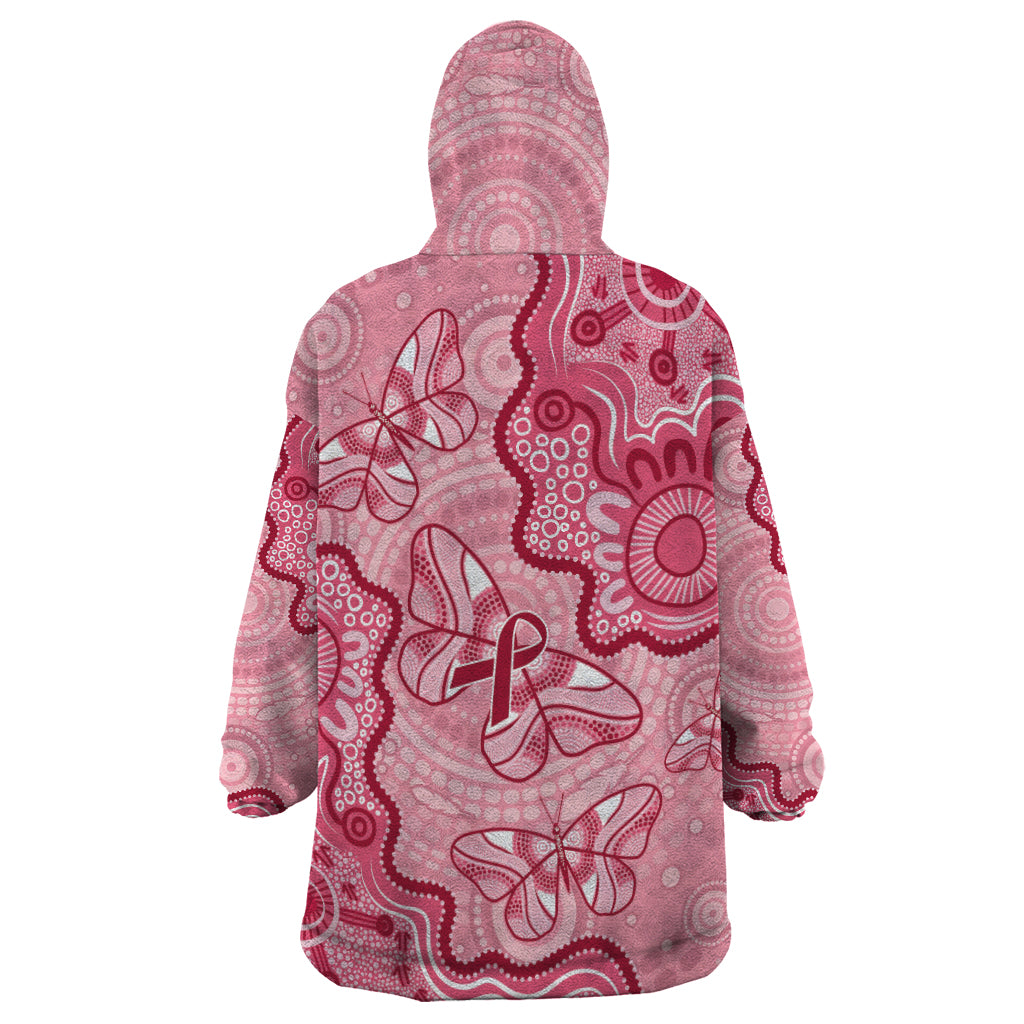 Australia Indigenous Mother's Day Wearable Blanket Hoodie Breast Cancer Survivor