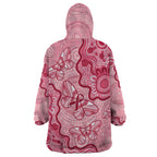 Australia Indigenous Mother's Day Wearable Blanket Hoodie Breast Cancer Survivor