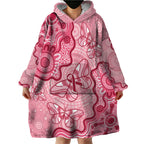 Australia Indigenous Mother's Day Wearable Blanket Hoodie Breast Cancer Survivor