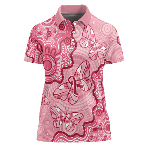 Australia Indigenous Mother's Day Women Polo Shirt Breast Cancer Survivor