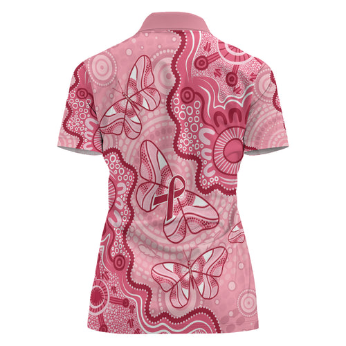 Australia Indigenous Mother's Day Women Polo Shirt Breast Cancer Survivor