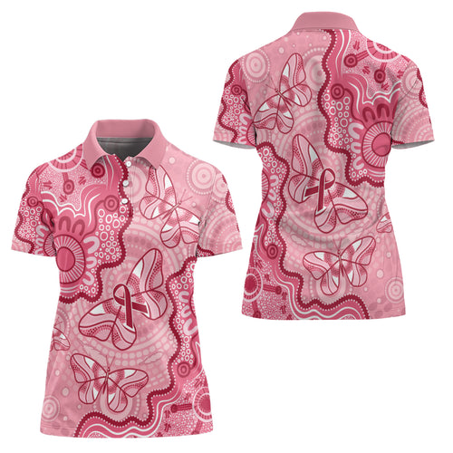 Australia Indigenous Mother's Day Women Polo Shirt Breast Cancer Survivor