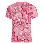 Australia Indigenous Mother's Day Women V-Neck T-Shirt Breast Cancer Survivor