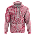 Australia Indigenous Mother's Day Zip Hoodie Breast Cancer Survivor