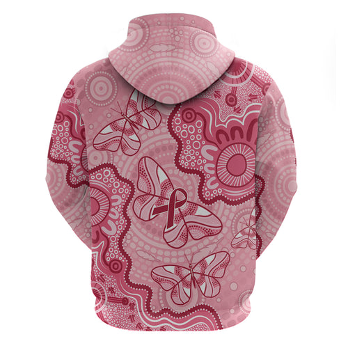 Australia Indigenous Mother's Day Zip Hoodie Breast Cancer Survivor