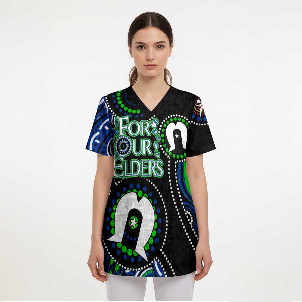 Personalised NAIDOC 2023 Scrub Top Torres Strait For Our Elders - Aussie Hoodie