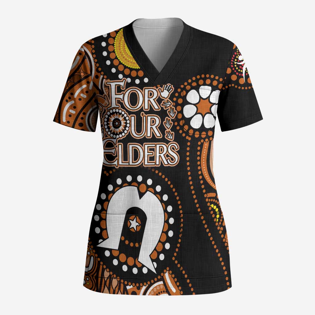 Personalised NAIDOC 2023 Scrub Top Nothern Territory For Our Elders - Aussie Hoodie