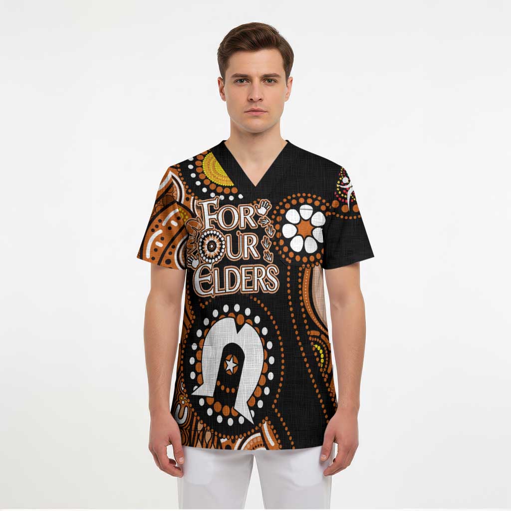Personalised NAIDOC 2023 Scrub Top Nothern Territory For Our Elders - Aussie Hoodie