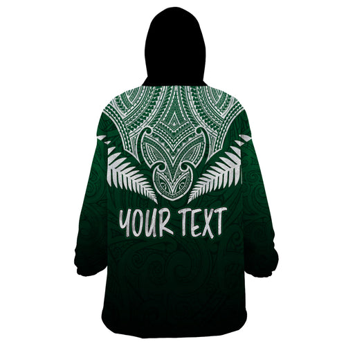 peronsalised-new-zealand-wearable-blanket-hoodie-hei-matau-mix-silver-fern-basic