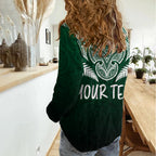 Peronsalised New Zealand Women Casual Shirt Hei Matau Mix Silver Fern Basic LT7