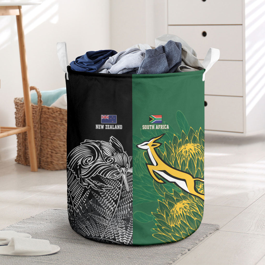 New Zealand - South Africa Greatest Rivals Rugby Laundry Basket Kiwi Vs Bokke