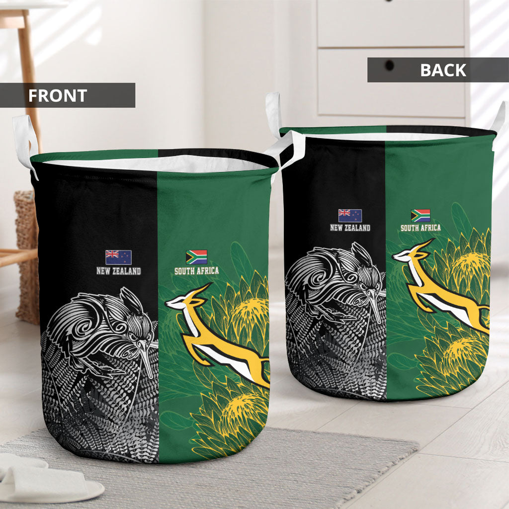 New Zealand - South Africa Greatest Rivals Rugby Laundry Basket Kiwi Vs Bokke