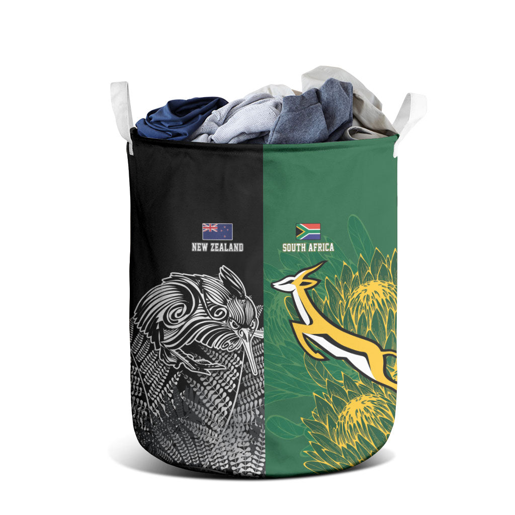 New Zealand - South Africa Greatest Rivals Rugby Laundry Basket Kiwi Vs Bokke
