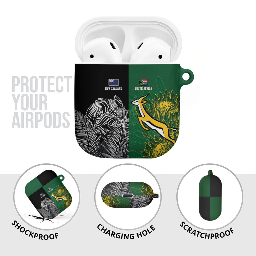 New Zealand - South Africa Greatest Rivals Rugby AirPods Case Kiwi Vs Bokke