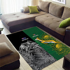 New Zealand - South Africa Greatest Rivals Rugby Area Rug Kiwi Vs Bokke