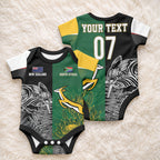 New Zealand - South Africa Greatest Rivals Rugby Custom Baby Onesie Kiwi Vs Bokke
