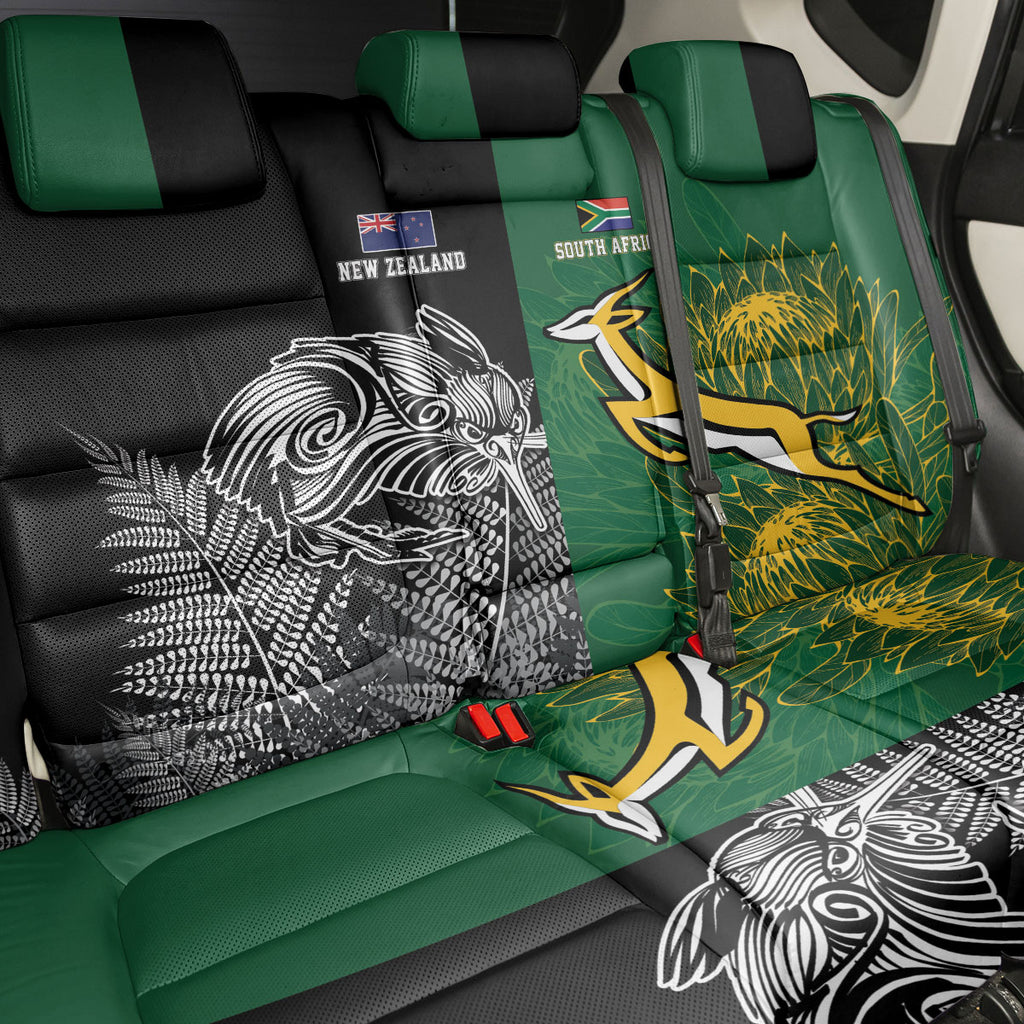 New Zealand - South Africa Greatest Rivals Rugby Back Car Seat Cover Kiwi Vs Bokke