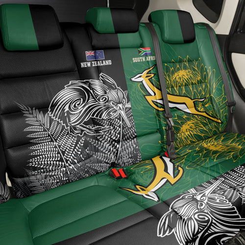 New Zealand - South Africa Greatest Rivals Rugby Back Car Seat Cover Kiwi Vs Bokke