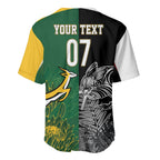 New Zealand - South Africa Greatest Rivals Rugby Custom Baseball Jersey Kiwi Vs Bokke