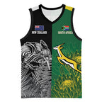 New Zealand - South Africa Greatest Rivals Rugby Custom Basketball Jersey Kiwi Vs Bokke