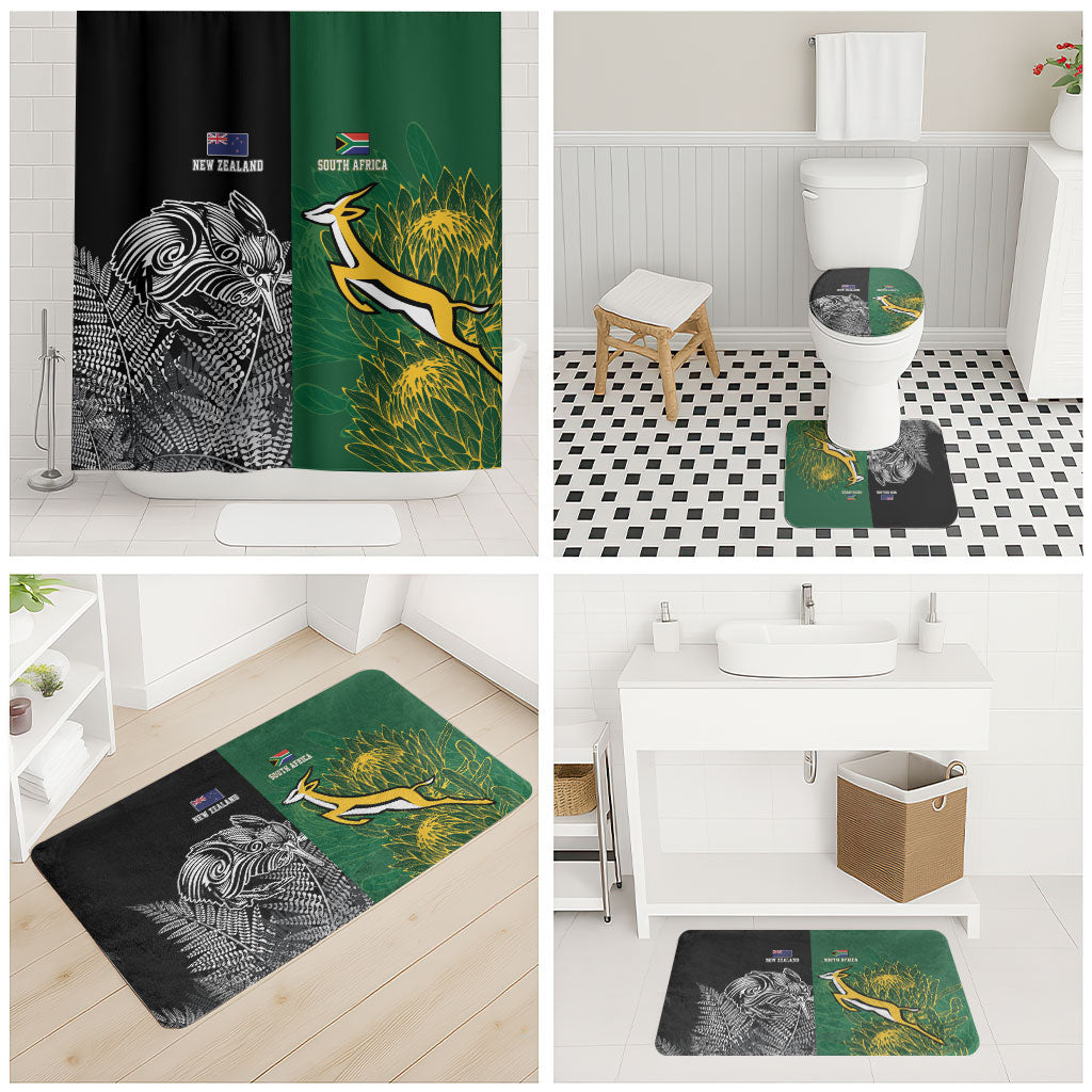 New Zealand - South Africa Greatest Rivals Rugby Bathroom Set Kiwi Vs Bokke