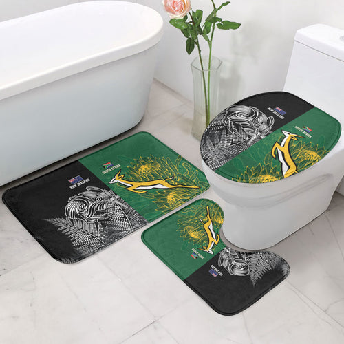 New Zealand - South Africa Greatest Rivals Rugby Bathroom Set Kiwi Vs Bokke