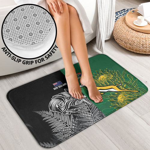 New Zealand - South Africa Greatest Rivals Rugby Bathroom Set Kiwi Vs Bokke