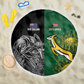 New Zealand - South Africa Greatest Rivals Rugby Beach Blanket Kiwi Vs Bokke
