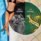 New Zealand - South Africa Greatest Rivals Rugby Beach Blanket Kiwi Vs Bokke