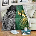 New Zealand - South Africa Greatest Rivals Rugby Blanket Kiwi Vs Bokke