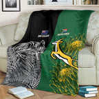 New Zealand - South Africa Greatest Rivals Rugby Blanket Kiwi Vs Bokke