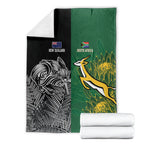 New Zealand - South Africa Greatest Rivals Rugby Blanket Kiwi Vs Bokke