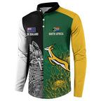 New Zealand - South Africa Greatest Rivals Rugby Custom Button Sweatshirt Kiwi Vs Bokke