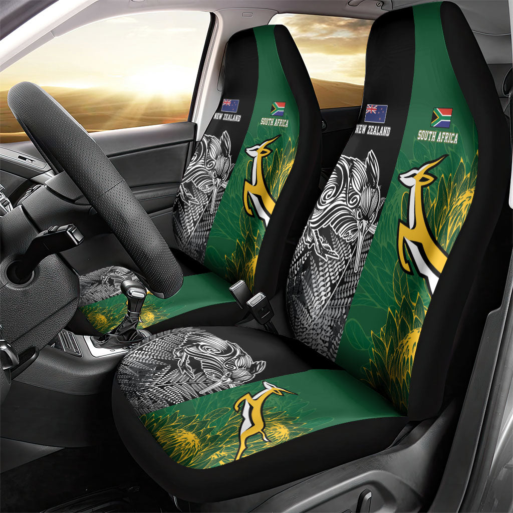 New Zealand - South Africa Greatest Rivals Rugby Car Seat Cover Kiwi Vs Bokke