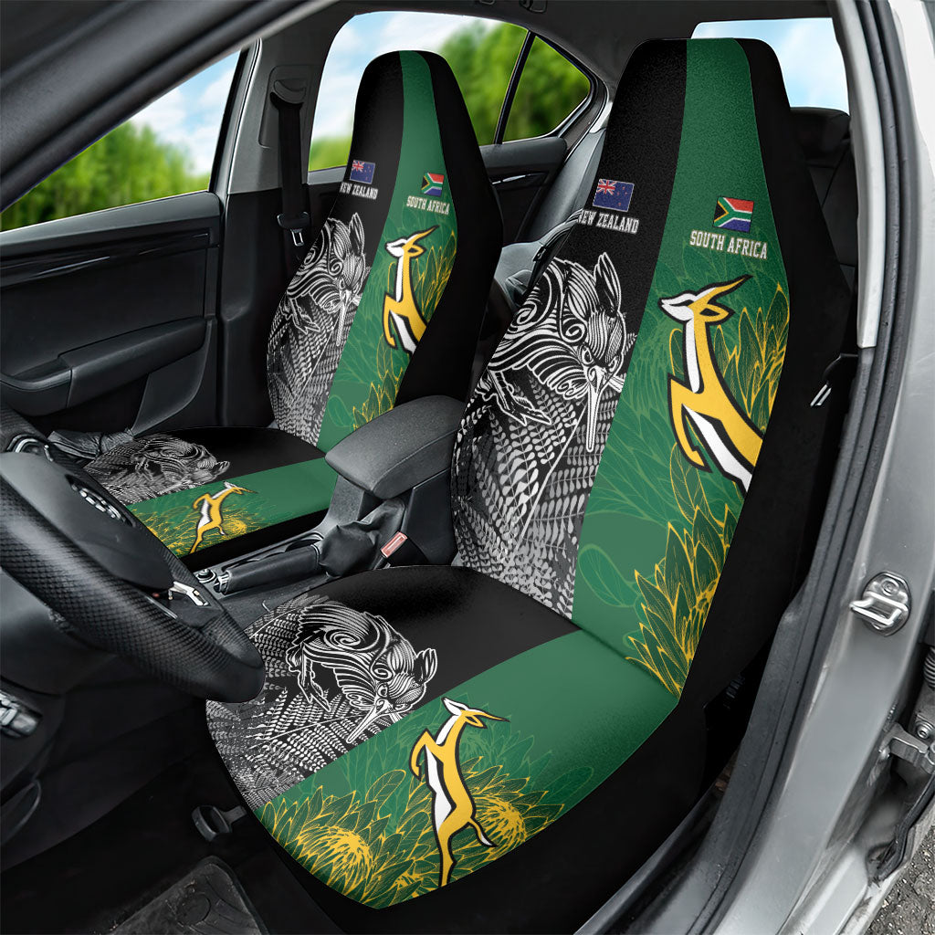 New Zealand - South Africa Greatest Rivals Rugby Car Seat Cover Kiwi Vs Bokke