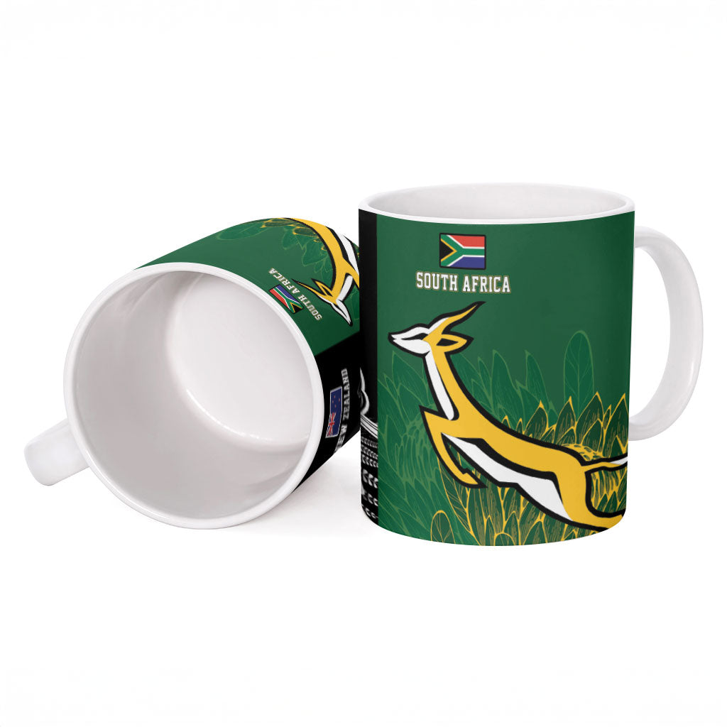 New Zealand - South Africa Greatest Rivals Rugby Ceramic Mug Kiwi Vs Bokke