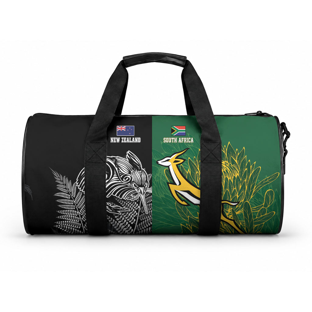 New Zealand - South Africa Greatest Rivals Rugby Duffle Bag Kiwi Vs Bokke