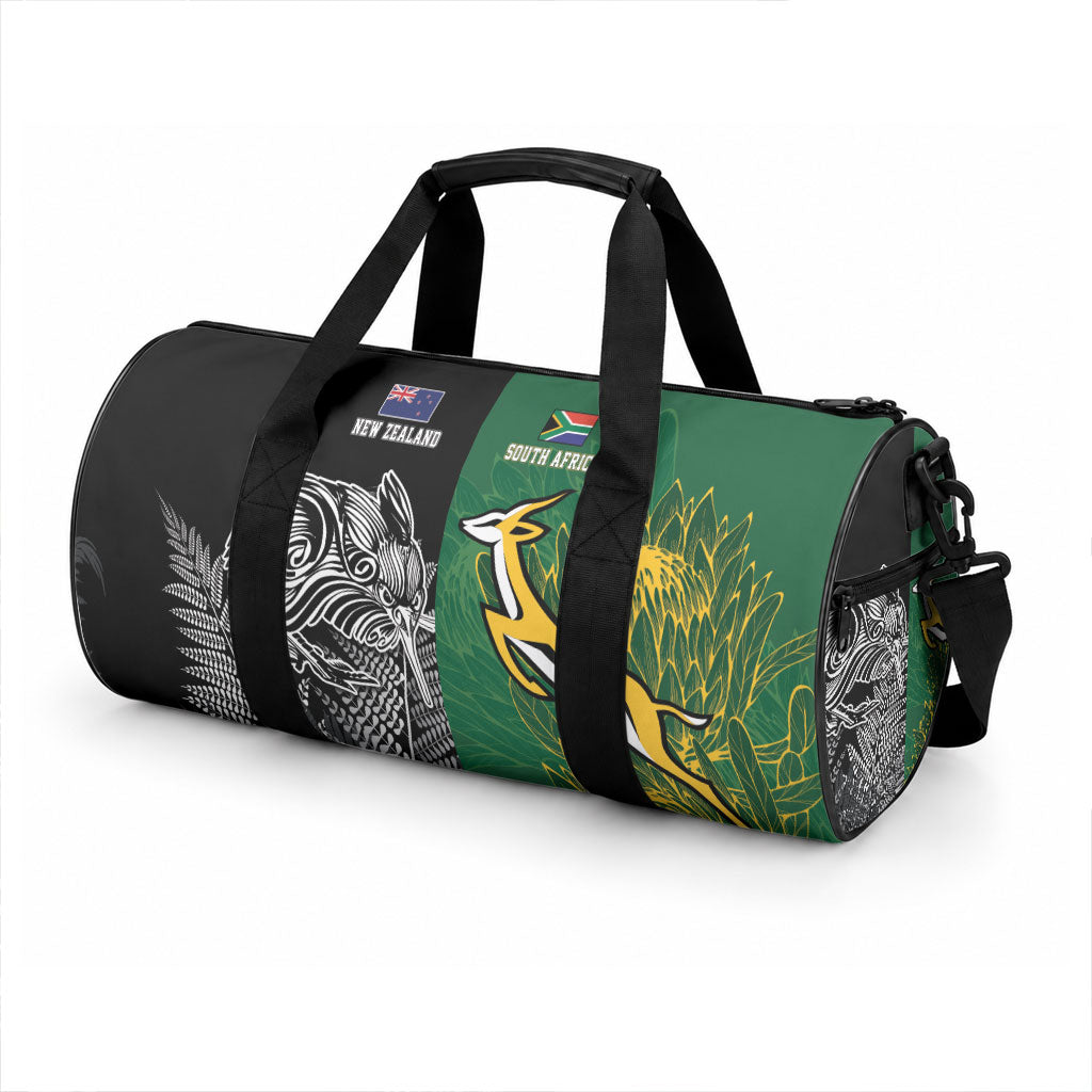 New Zealand - South Africa Greatest Rivals Rugby Duffle Bag Kiwi Vs Bokke
