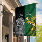 New Zealand - South Africa Greatest Rivals Rugby Garden Flag Kiwi Vs Bokke