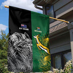 New Zealand - South Africa Greatest Rivals Rugby Garden Flag Kiwi Vs Bokke