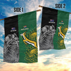 New Zealand - South Africa Greatest Rivals Rugby Garden Flag Kiwi Vs Bokke
