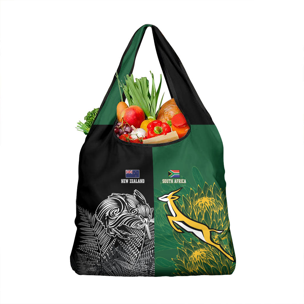 New Zealand - South Africa Greatest Rivals Rugby Grocery Bag Kiwi Vs Bokke