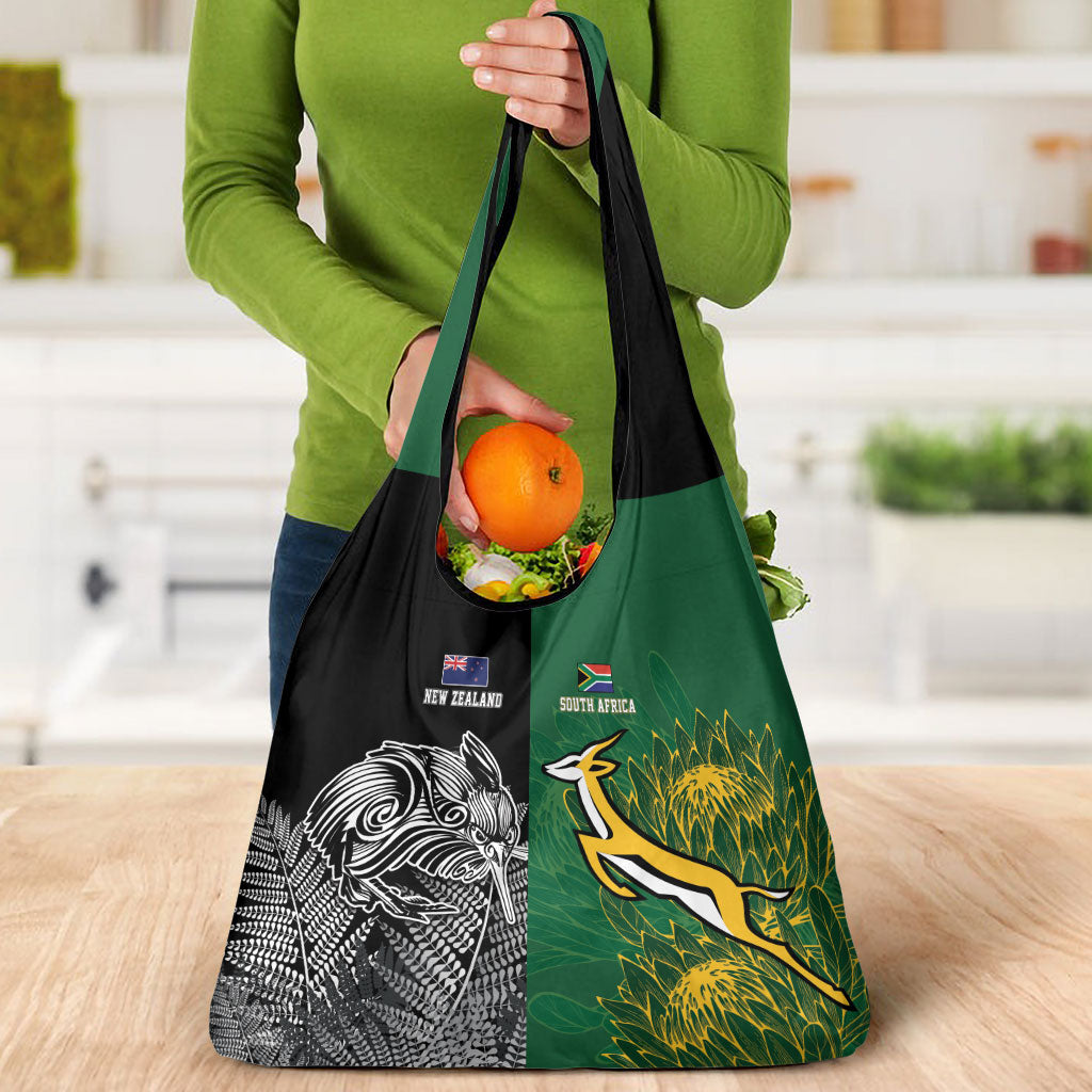 New Zealand - South Africa Greatest Rivals Rugby Grocery Bag Kiwi Vs Bokke