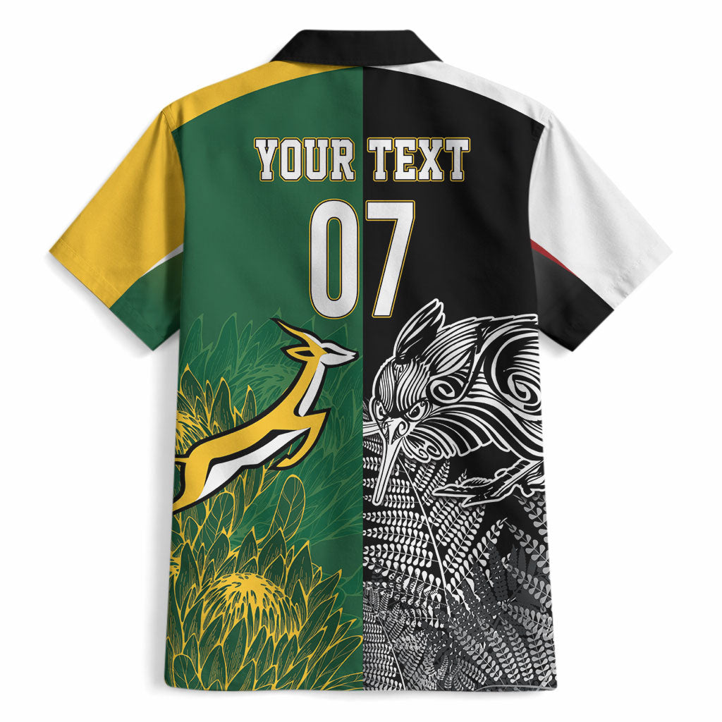 New Zealand - South Africa Greatest Rivals Rugby Custom Hawaiian Shirt Kiwi Vs Bokke