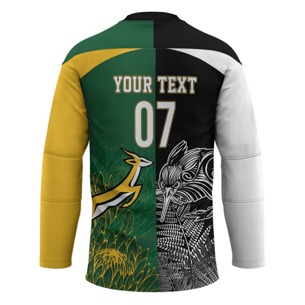 New Zealand - South Africa Greatest Rivals Rugby Custom Hockey Jersey Kiwi Vs Bokke